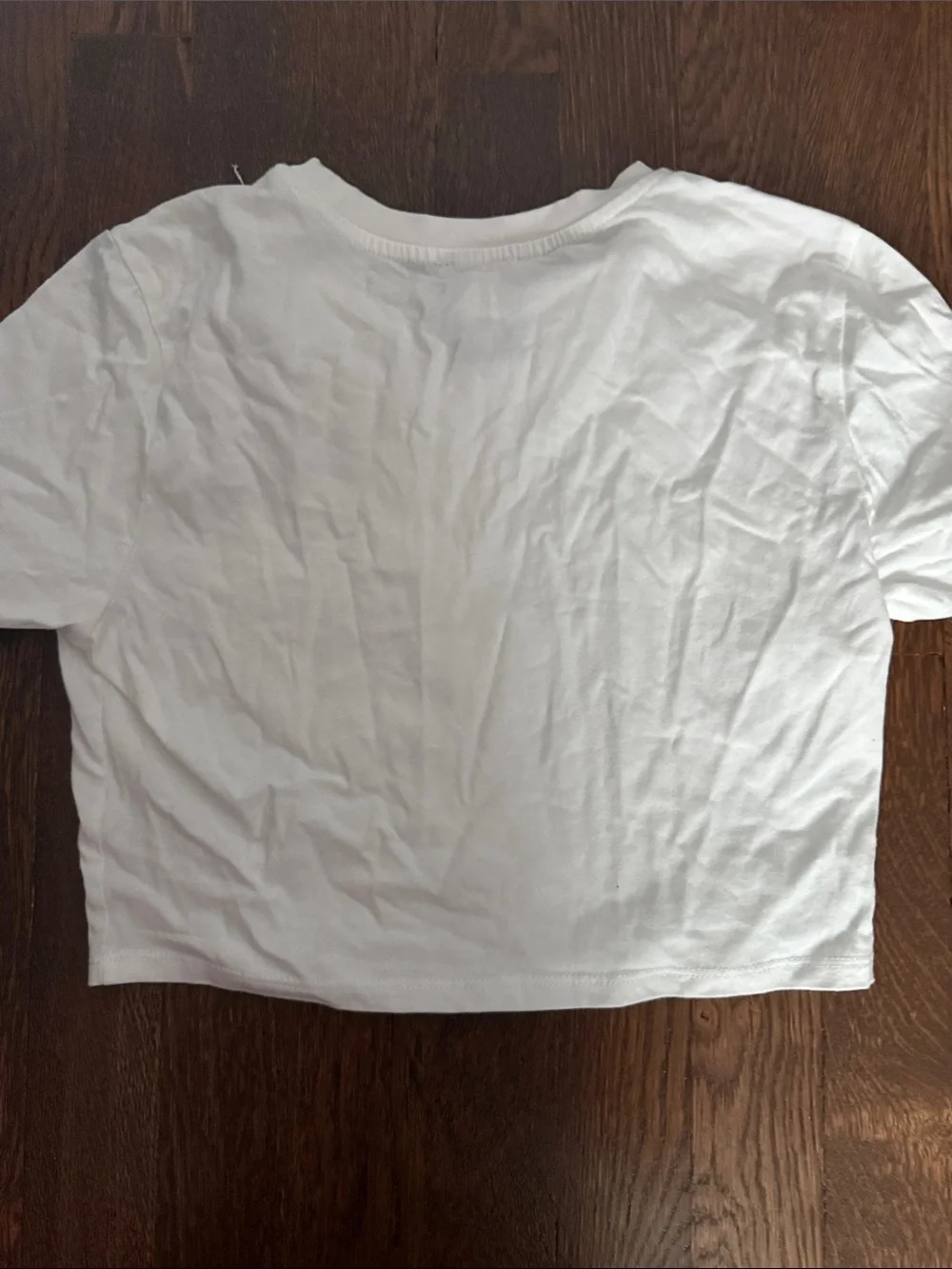 white cropped top